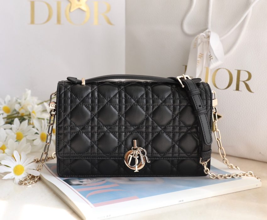 Replica My Dior Top Handle Bag Black - premium-grade designer purse dupe