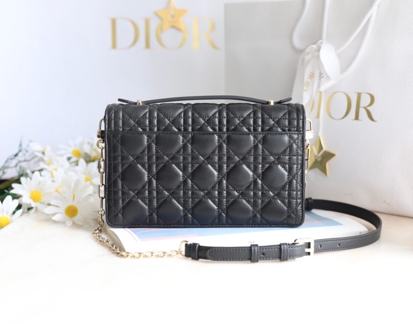 Replica My Dior Top Handle Bag Black - high-accuracy replica luxury purse