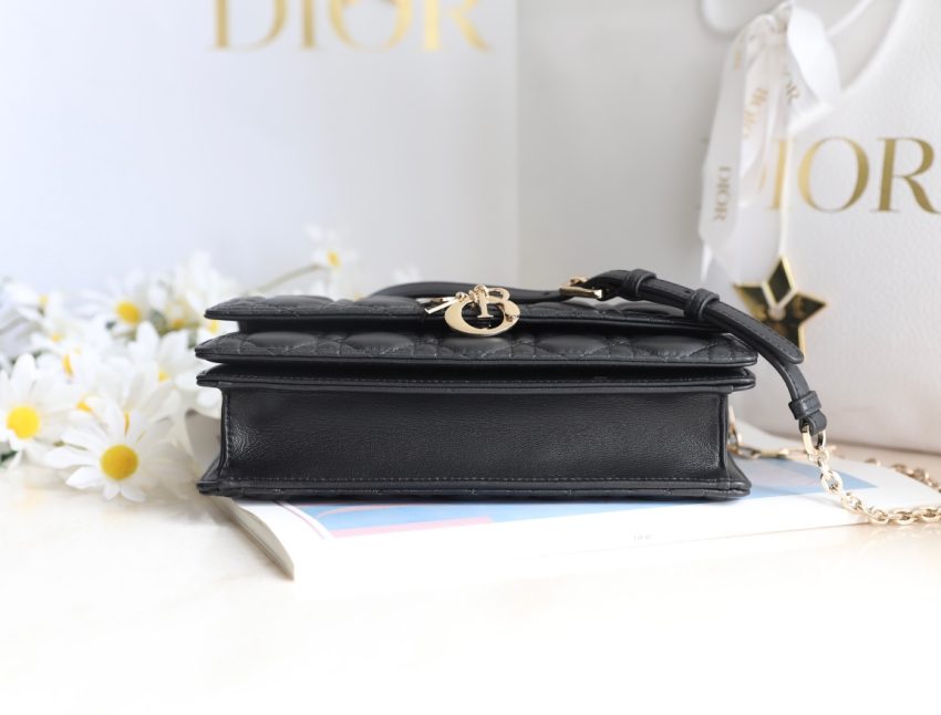 Replica My Dior Top Handle Bag Black - high-accuracy replica luxury purse