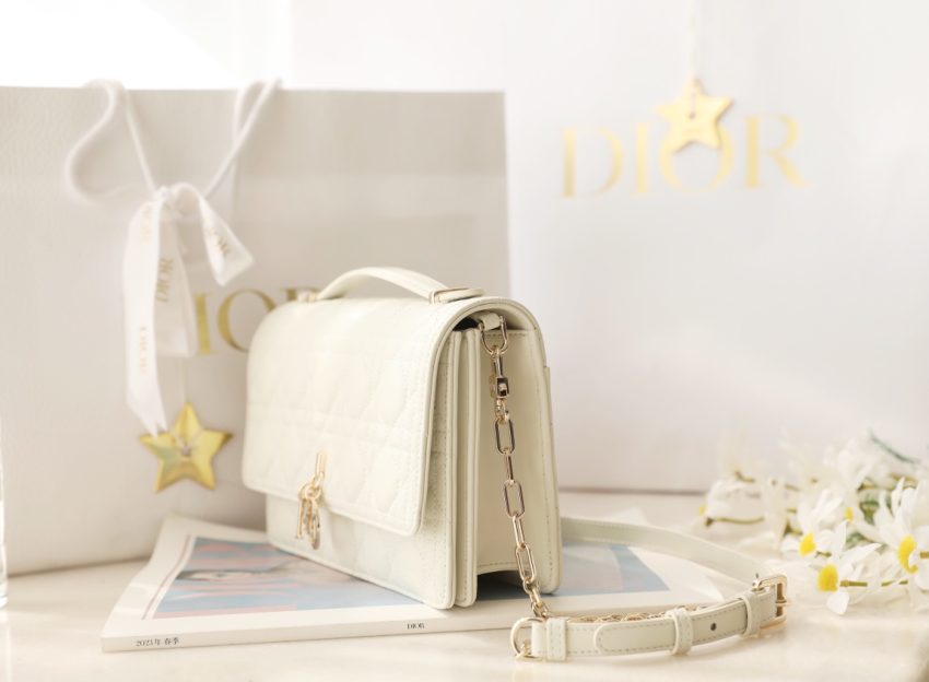 Replica My Dior Top Handle Bag White - top-rated replica designer bag