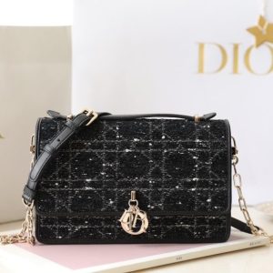 Replica My Dior Top Handle Bag Black Canvas - high-quality designer bag clone