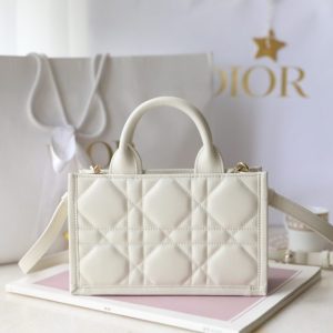 Replica Dior Tote Book Mini White - high-accuracy replica luxury purse