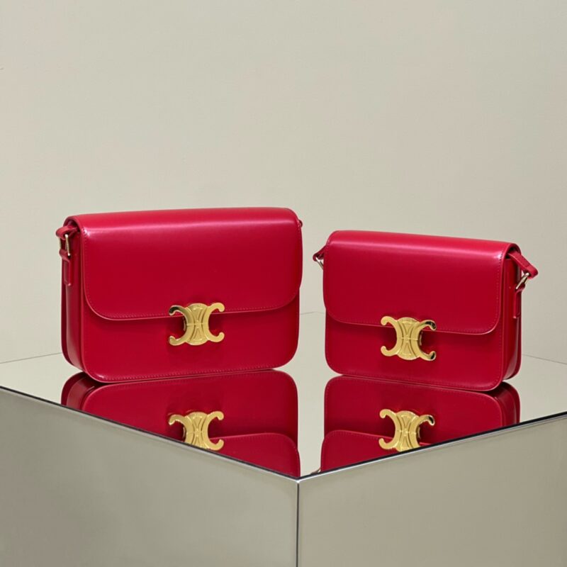 Replica Celine Triomphe Mini Red - top-rated replica designer bag