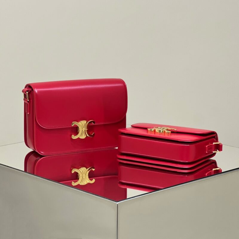Replica Celine Triomphe Mini Red - top-rated replica designer bag