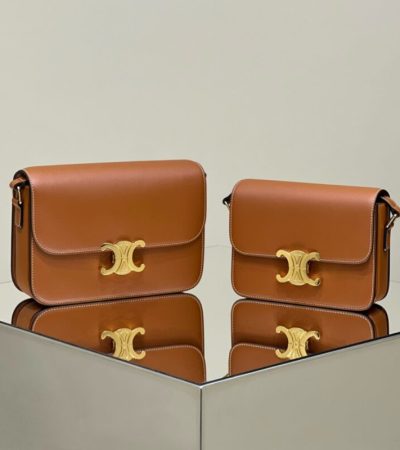 Replica Celine Triomphe Mini Brown - top-tier luxury replica shoulder bag