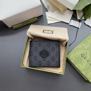 Replica Gucci Interlocking Wallet Black - high-end fake designer purse