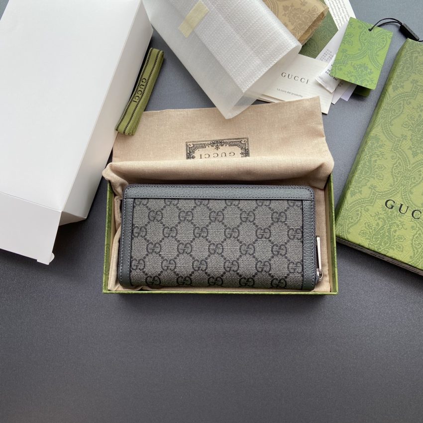 Replica Gucci Ophidia Zipper Wallet Grey - realistic designer-inspired fake bag