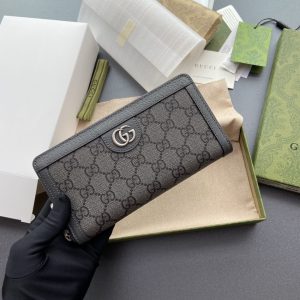Replica Gucci Ophidia Zipper Wallet Grey - high-quality designer bag clone