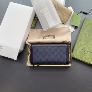 Replica Gucci Ophidia Zipper Wallet Black - elite superclone designer purse
