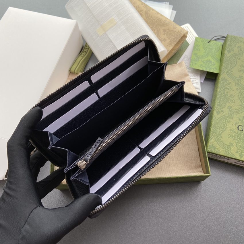Replica Gucci Ophidia Zipper Wallet Black - high-quality designer bag clone