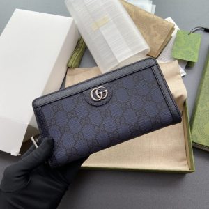 Replica Gucci Ophidia Zipper Wallet Black - best quality luxury bag dupe
