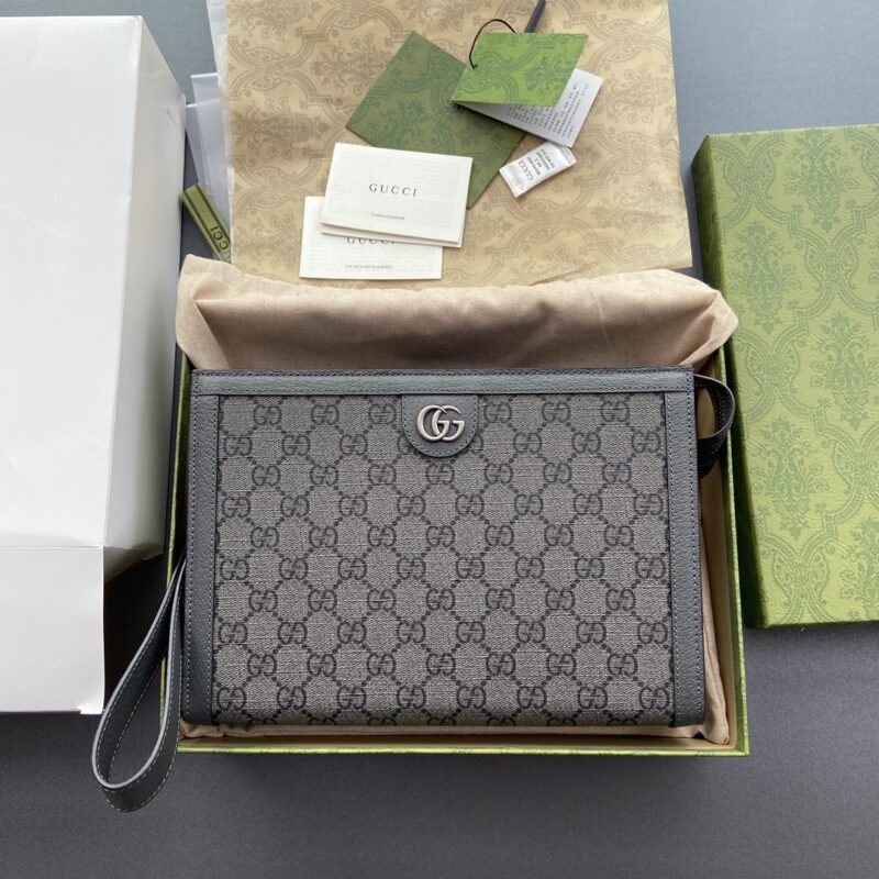 Replica Gucci G Ophidia Clutch Grey - premium-grade designer purse dupe