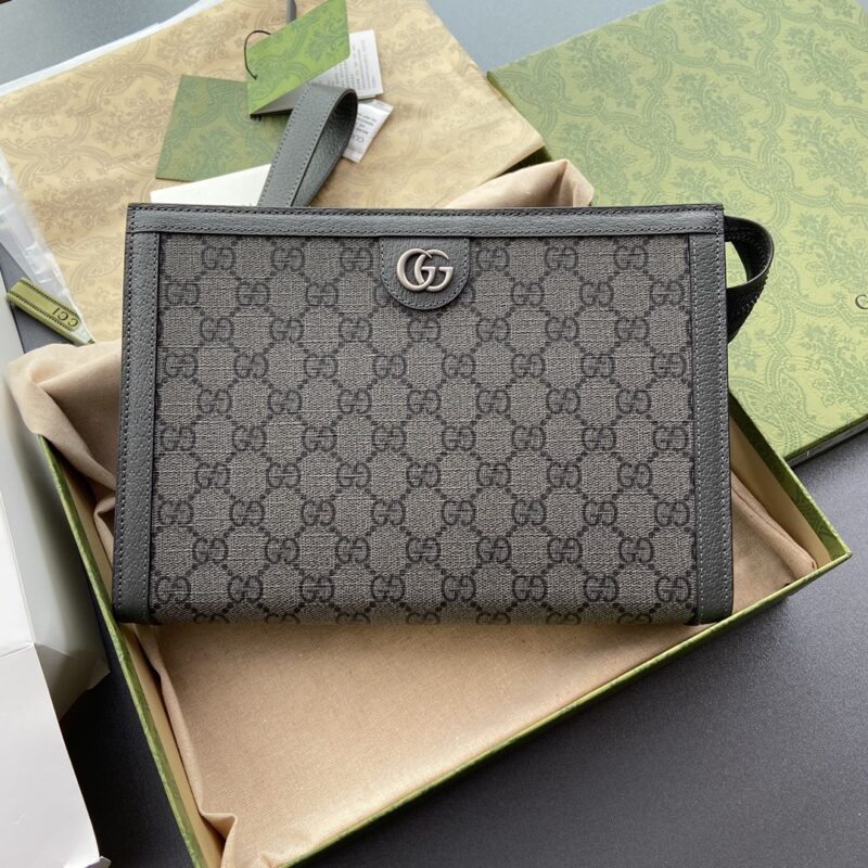 Replica Gucci G Ophidia Clutch Grey - high-quality designer bag clone