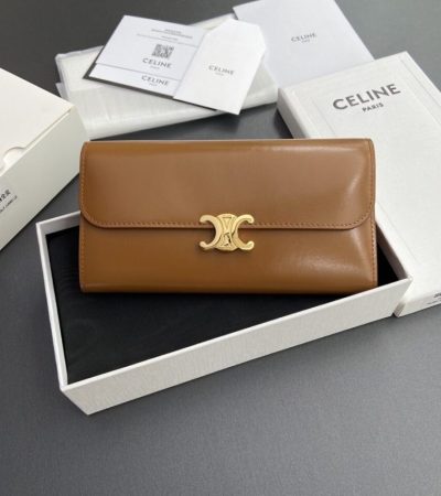 Replica Celine Triumphe Long Wallet Brown - premium 1:1 fake handbag model