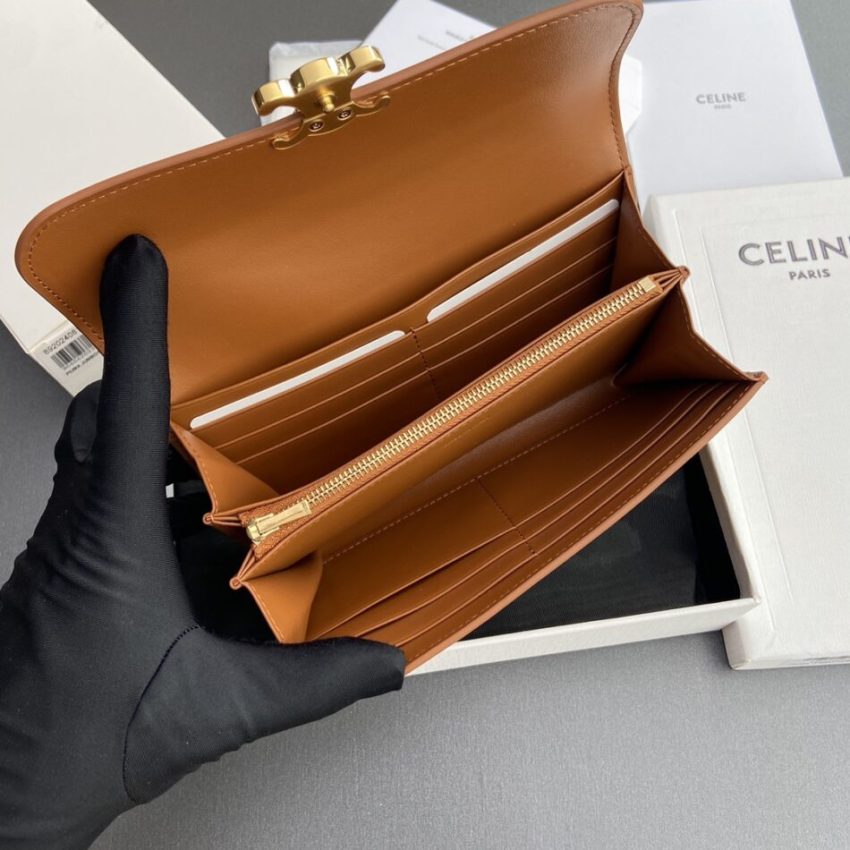 Replica Celine Triumphe Long Wallet Brown - premium-grade designer purse dupe