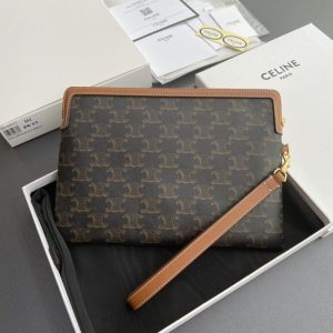 Replica Celine Triumphe Clutch Brown - elite superclone designer purse