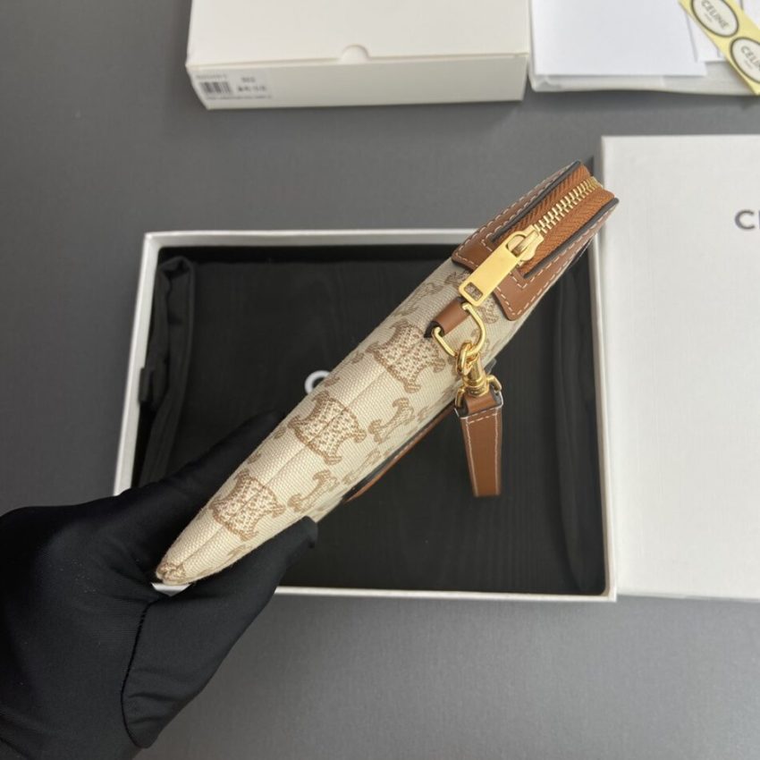 Replica Celine Triumphe Clutch White - near-authentic luxury replica handbag