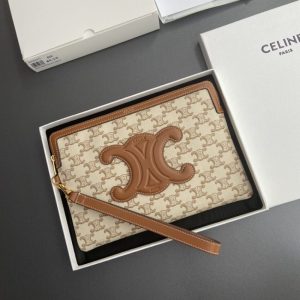 Replica Celine Triumphe Clutch White - near-authentic luxury replica handbag