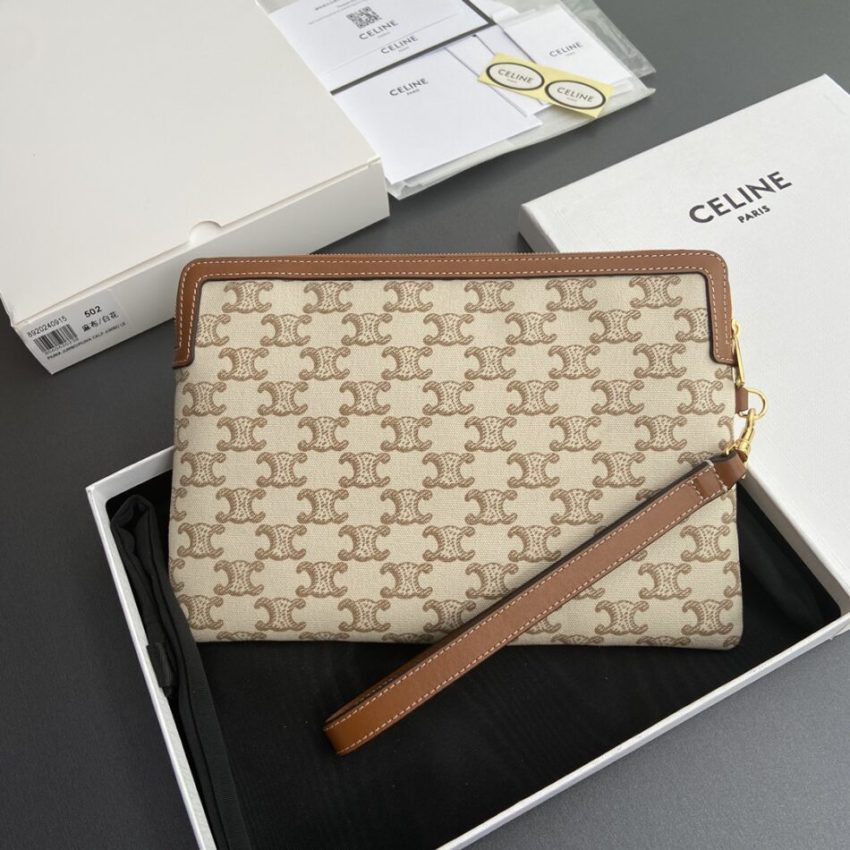 Replica Celine Triumphe Clutch White - top-tier luxury replica shoulder bag