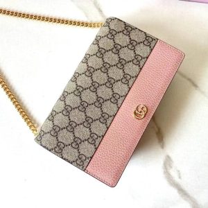 Replica Gucci GG Marmont Chain Bag Pink - premium-grade designer purse dupe