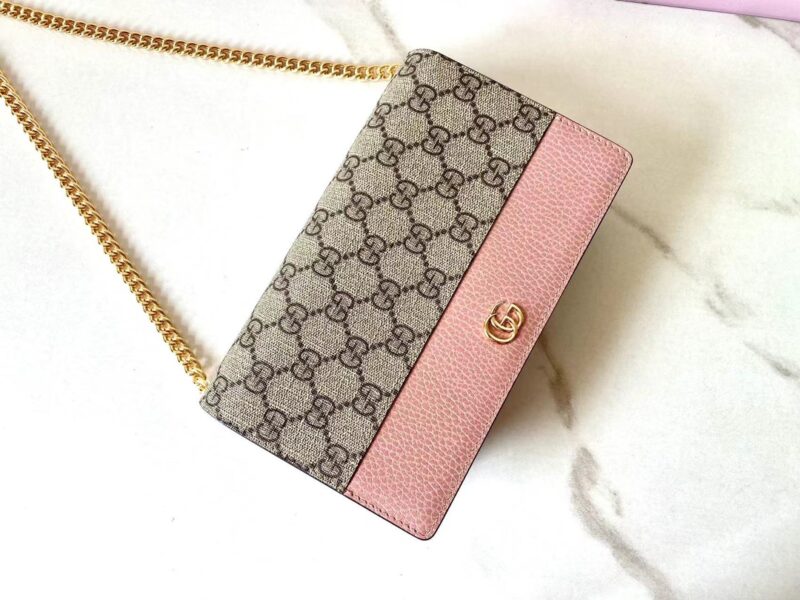 Replica Gucci GG Marmont Chain Bag Pink - premium-grade designer purse dupe