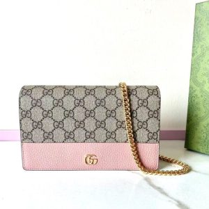 Replica Gucci GG Marmont Chain Bag Pink - 1:1 designer replica handbag