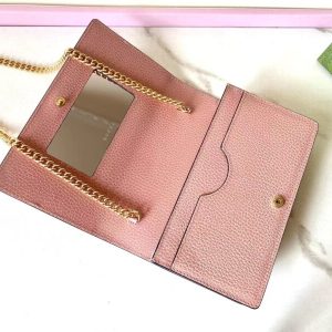 Replica Gucci GG Marmont Chain Bag Pink - top-rated replica designer bag