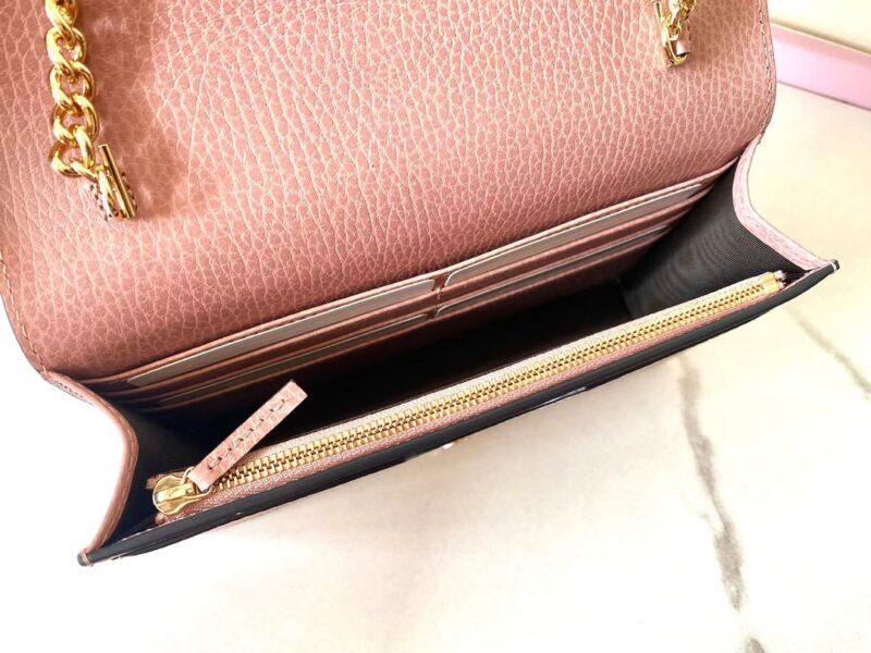 Replica Gucci GG Marmont Chain Bag Pink - near-authentic luxury replica handbag