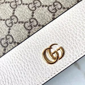 Replica Gucci GG Marmont Chain Bag White - ultra-realistic fake designer tote