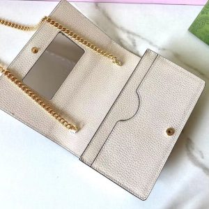 Replica Gucci GG Marmont Chain Bag White - high-end fake designer purse