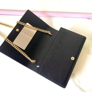 Replica Gucci GG Marmont Chain Bag Black - premium 1:1 fake handbag model