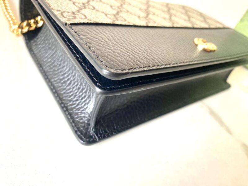 Replica Gucci GG Marmont Chain Bag Black - authentic-look luxury purse replica