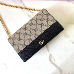 Replica Gucci GG Marmont Chain Bag Black - premium-grade designer purse dupe