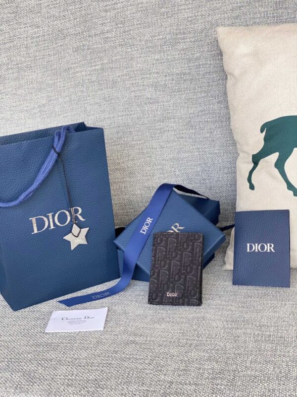 Replica Dior Bi Fold Card Holder Black - near-authentic luxury replica handbag