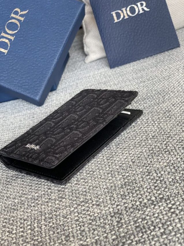 Replica Dior Bi Fold Card Holder Black - best-selling designer handbag dupe