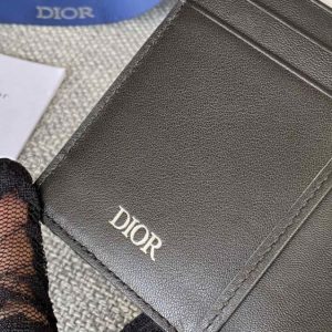 Replica Dior Bi Fold Card Holder Black - premium 1:1 fake handbag model