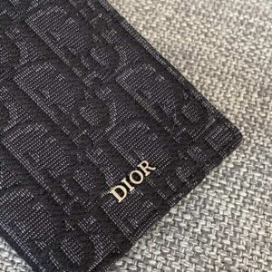 Replica Dior Bi Fold Card Holder Black - top-tier luxury replica shoulder bag