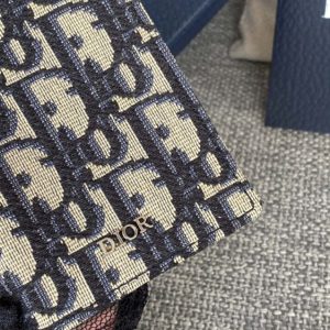 Replica Dior Bi Fold Card Holder Oblique White - elite superclone designer purse