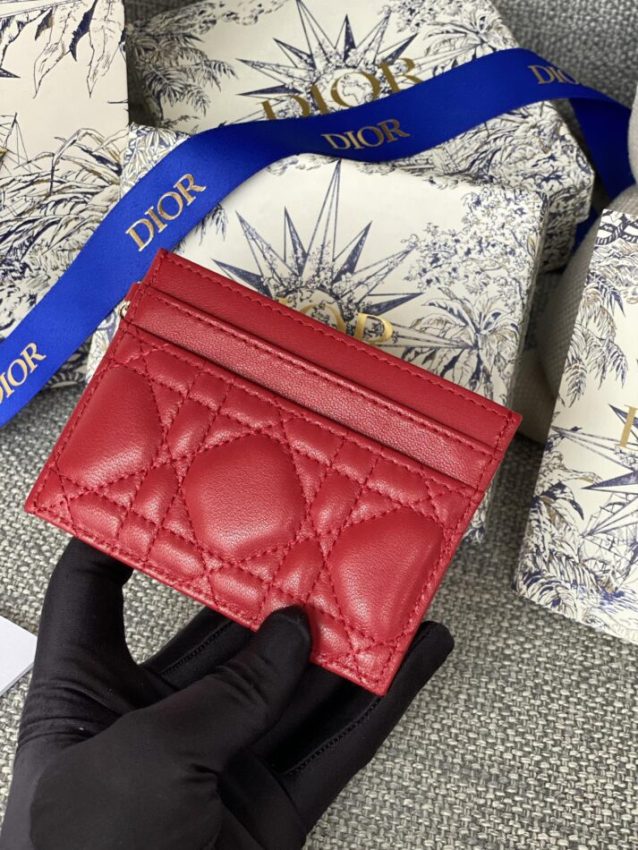 Replica Dior Freesia Card Holder - premium 1:1 fake handbag model