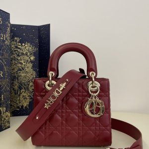 Replica Lady Dior Bordeaux ABC - realistic designer-inspired fake bag