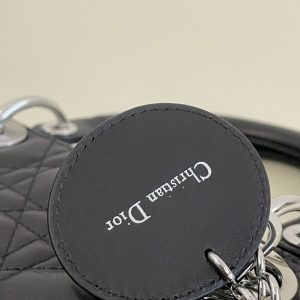 Replica Lady Dior Large Black Silver - near-authentic luxury replica handbag