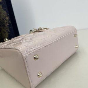 Replica Lady Dior Patent Pink ABC - authentic-look luxury purse replica