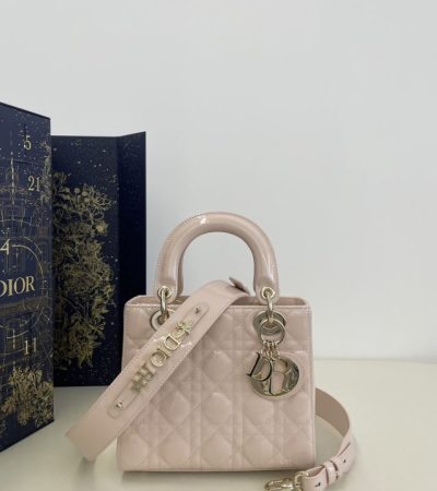 Replica Lady Dior Patent Pink ABC - best quality luxury bag dupe