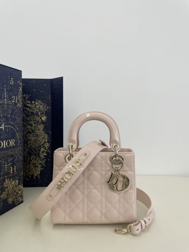 Replica Lady Dior Patent Pink ABC - best quality luxury bag dupe