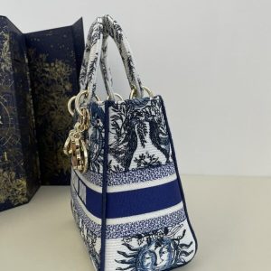 Replica Lady Dior D-Lite Blue Zodiac - realistic designer-inspired fake bag