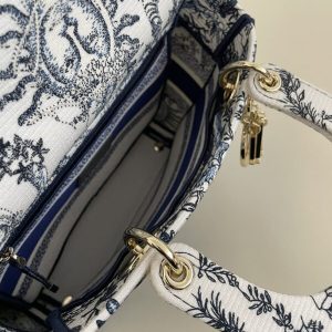 Replica Lady Dior D-Lite Blue Zodiac - best quality luxury bag dupe