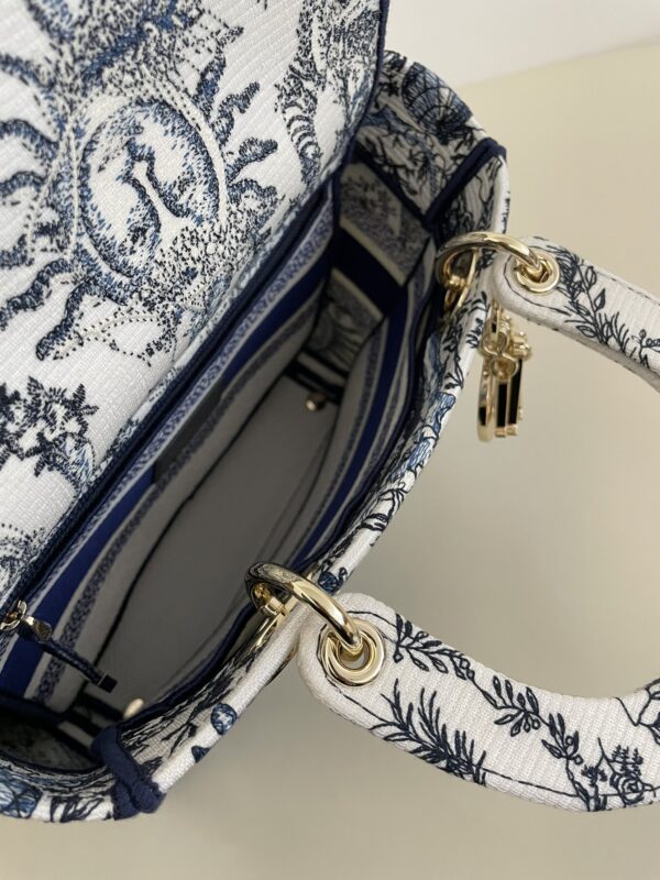 Replica Lady Dior D-Lite Blue Zodiac - best quality luxury bag dupe