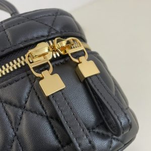 Replica Dior 30 Montaigne Vanity Black - premium 1:1 fake handbag model
