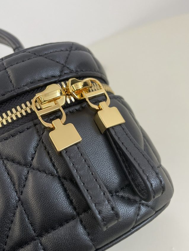 Replica Dior 30 Montaigne Vanity Black - premium 1:1 fake handbag model