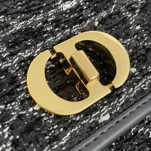 Replica Dior Miss Caro Black Wool - near-authentic luxury replica handbag